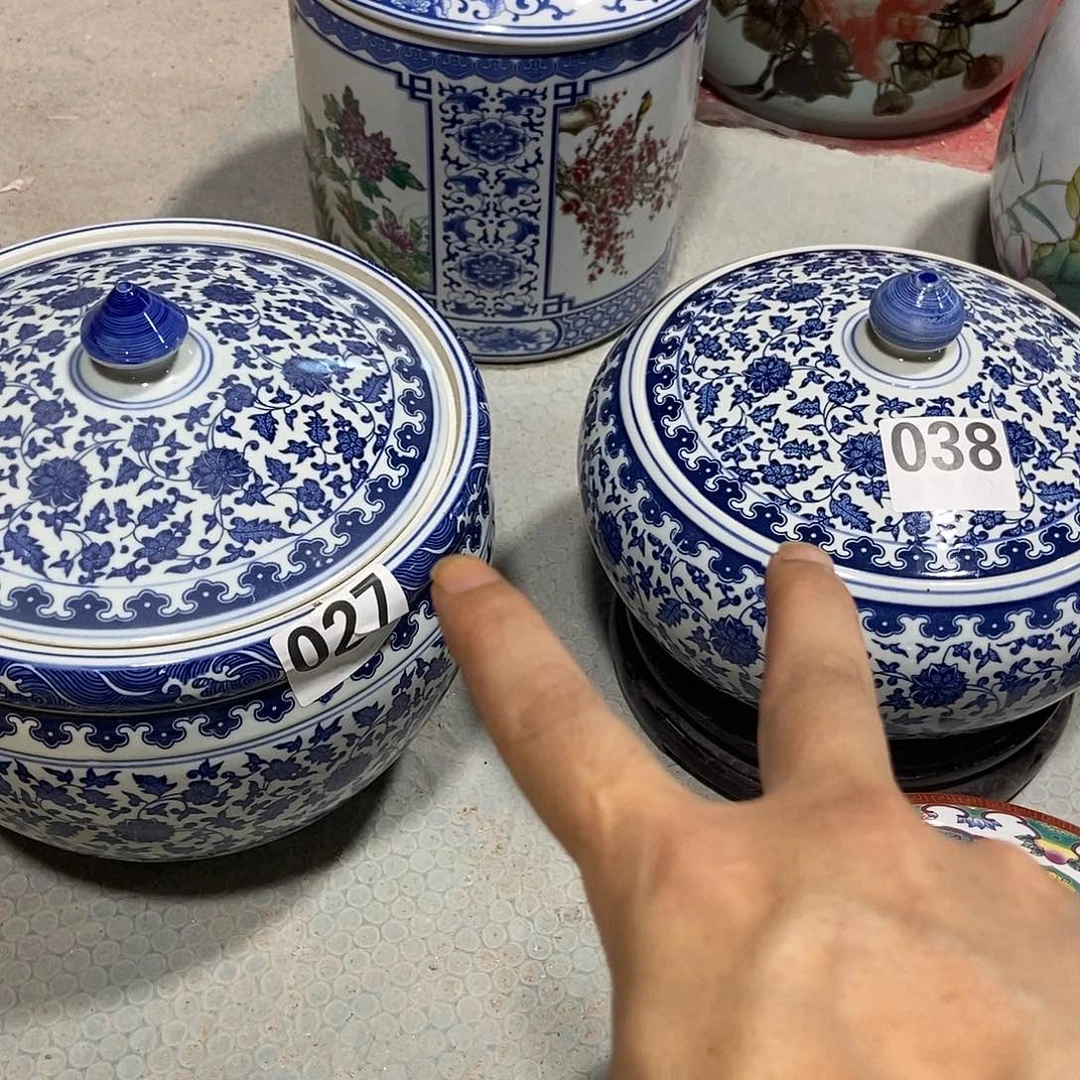 女***亮瓷片景德镇陶瓷罐027。038