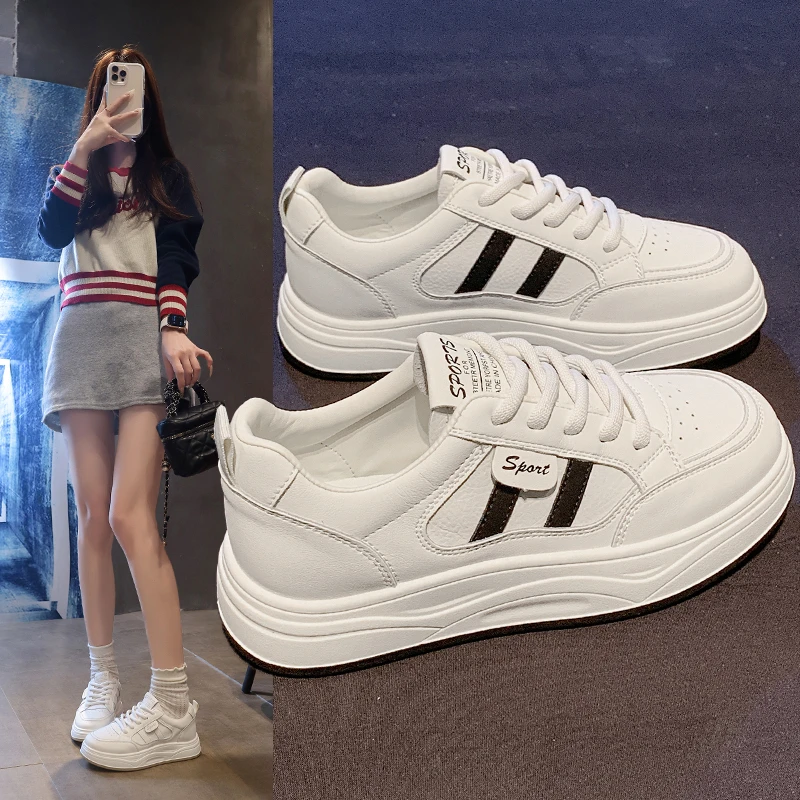 夏秋季节经典百搭增高时尚休闲轻便运动学生板鞋运动鞋女生