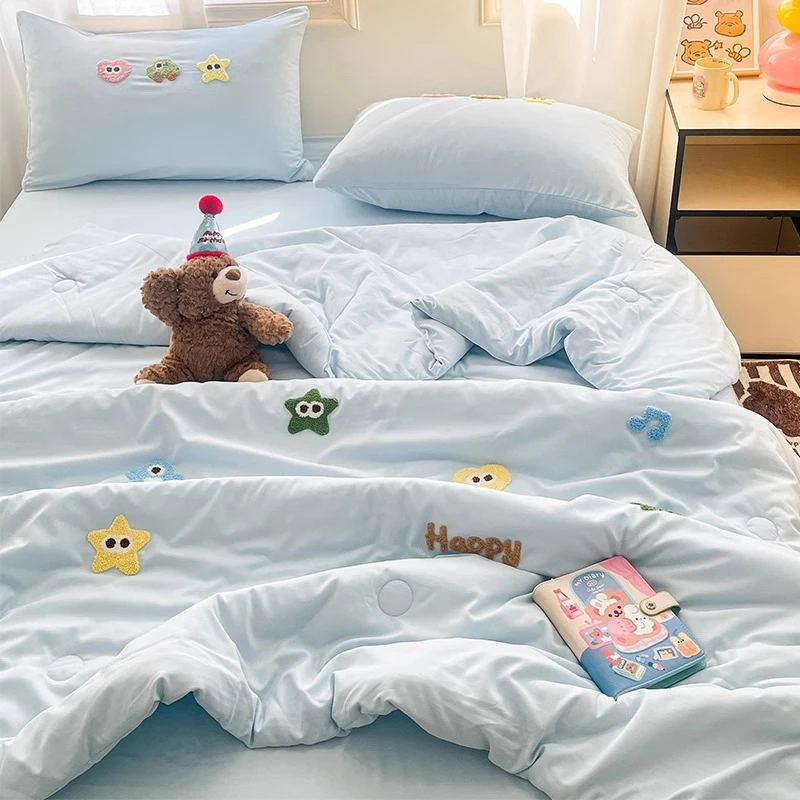 2025新款夏季可机水洗棉夏凉被单人宿舍空调被子薄款春秋被