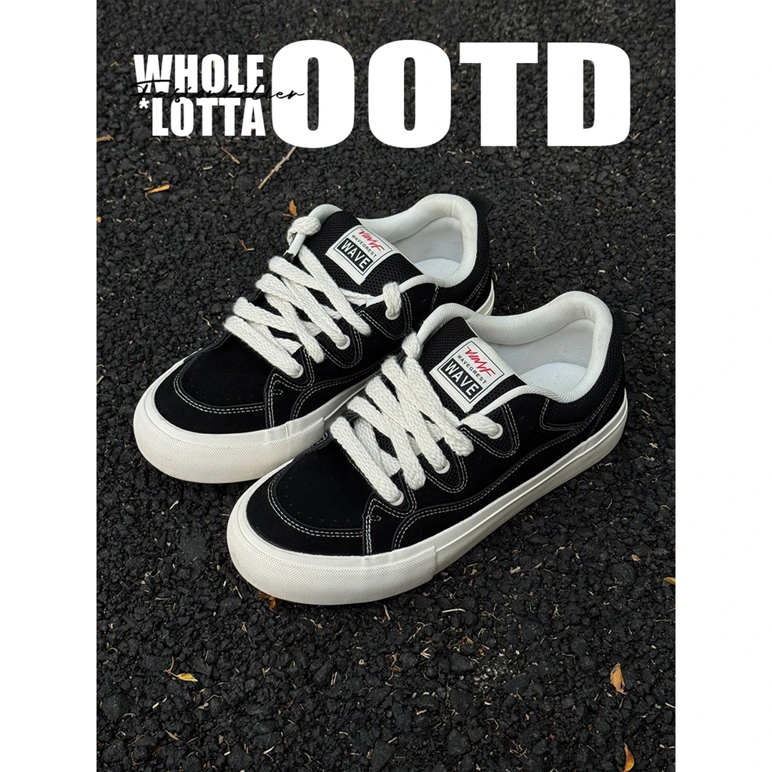 aoyo板鞋潮流新款硫化板鞋男款面包鞋秋季百搭男士增高厚底运动鞋