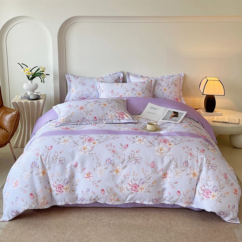 【多花型】春秋新款亲肤棉印花加厚磨毛轻奢冬款四件套床上用品被套