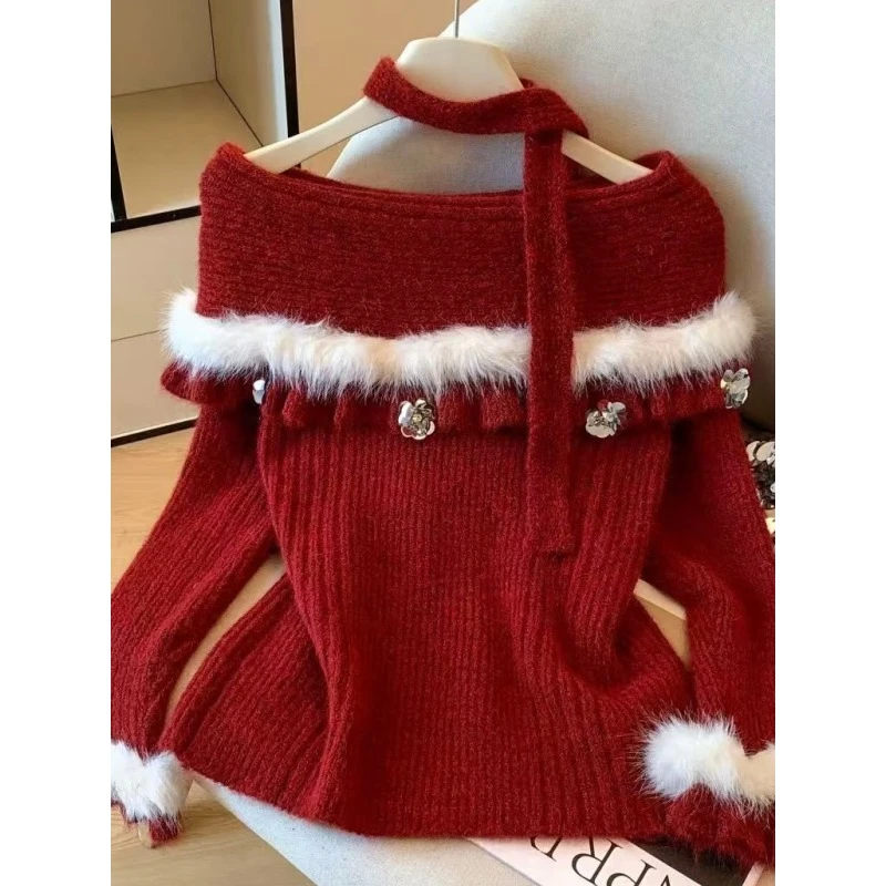 （W01-W70）毛针织衫加绒女INS风学院风针织连帽百搭冬季上衣