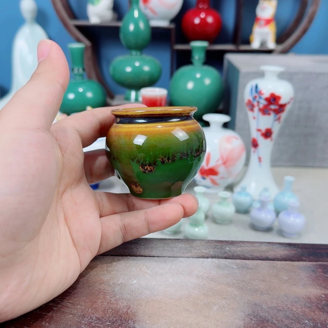 陶瓷手工小花器摆件