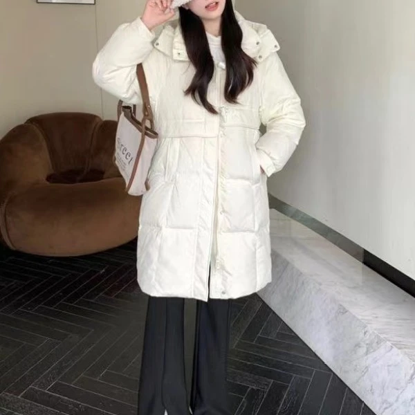 牛角扣连帽羽绒服811123