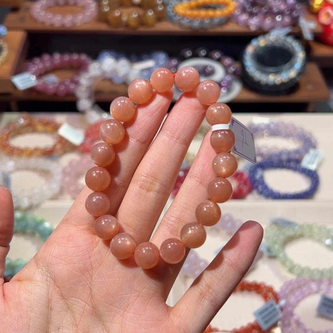 未镶嵌水晶手串10m金沙爆闪橙月光