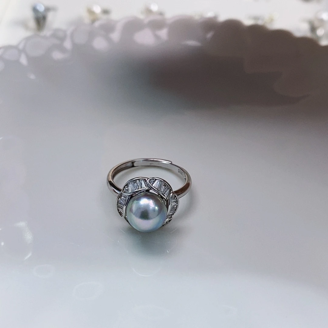 银S925镶嵌拍2发1海水珍珠C****8