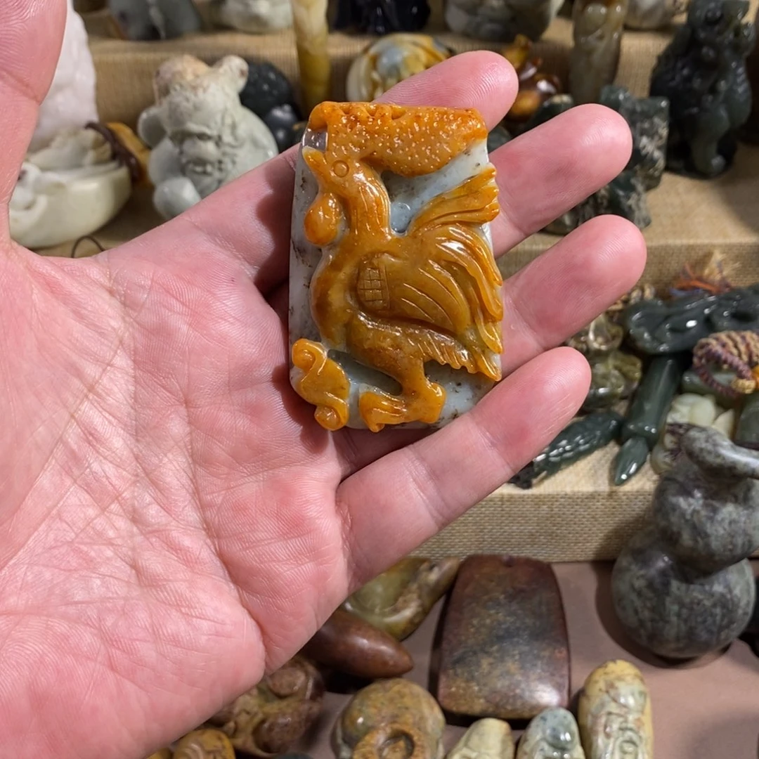未镶嵌透闪石质玉把件