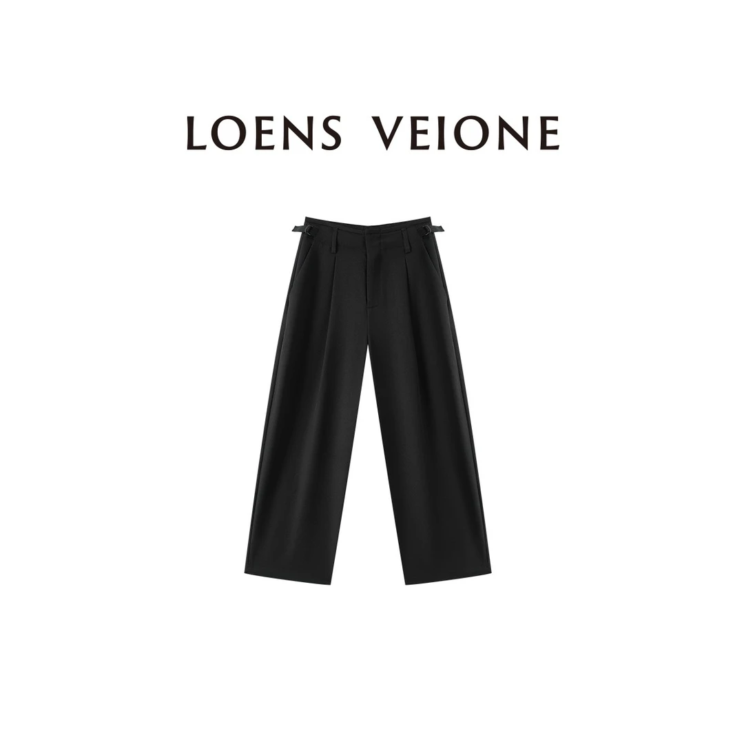 LOENS VEIONE/罗拉 2025春款时尚幽色矜贵阔腿裤25CVAG0025N