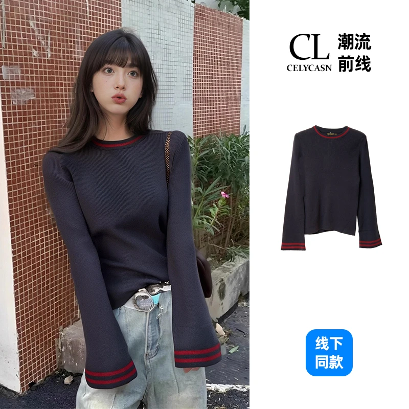 春7QI6872#春季圆领小香风女装针织衫毛衣百搭上秋