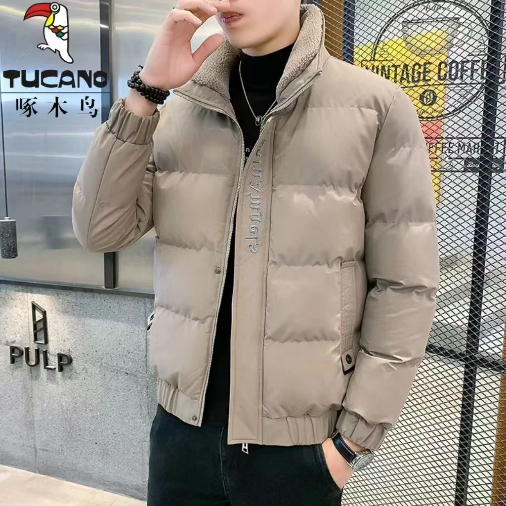 啄木鸟男士冬季棉衣外套新款加厚保暖棉袄休闲立领百搭棉服外套男