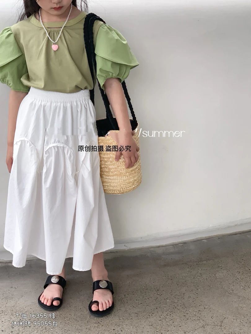 叫我格格夏季半身裙95055 白色长裙纯色休闲裙时尚显瘦半裙不规则