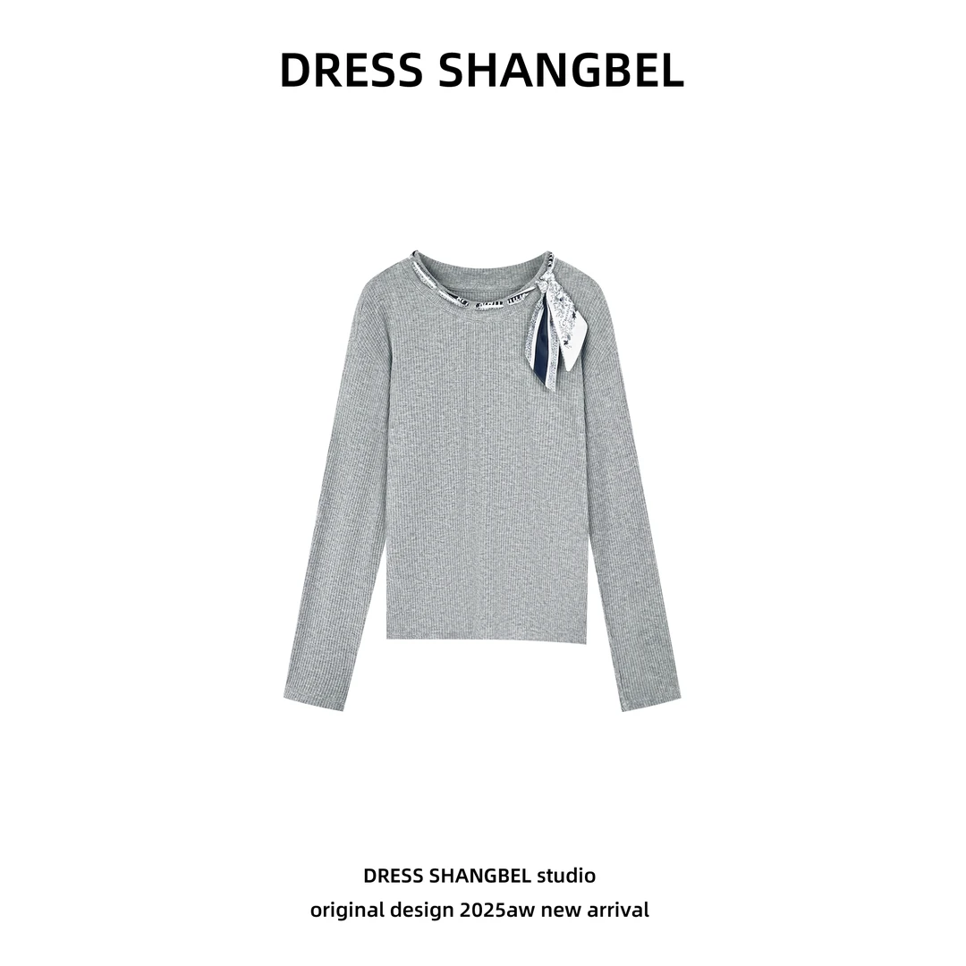 DRESS -针织秋季新款C长袖圆领设计师时尚百搭针织衫6009H