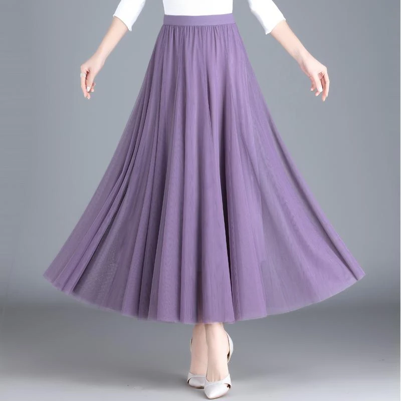 【20片基础款】显瘦A字裙半身裙蕾丝网纱大摆裙高腰民族风裙子夏季