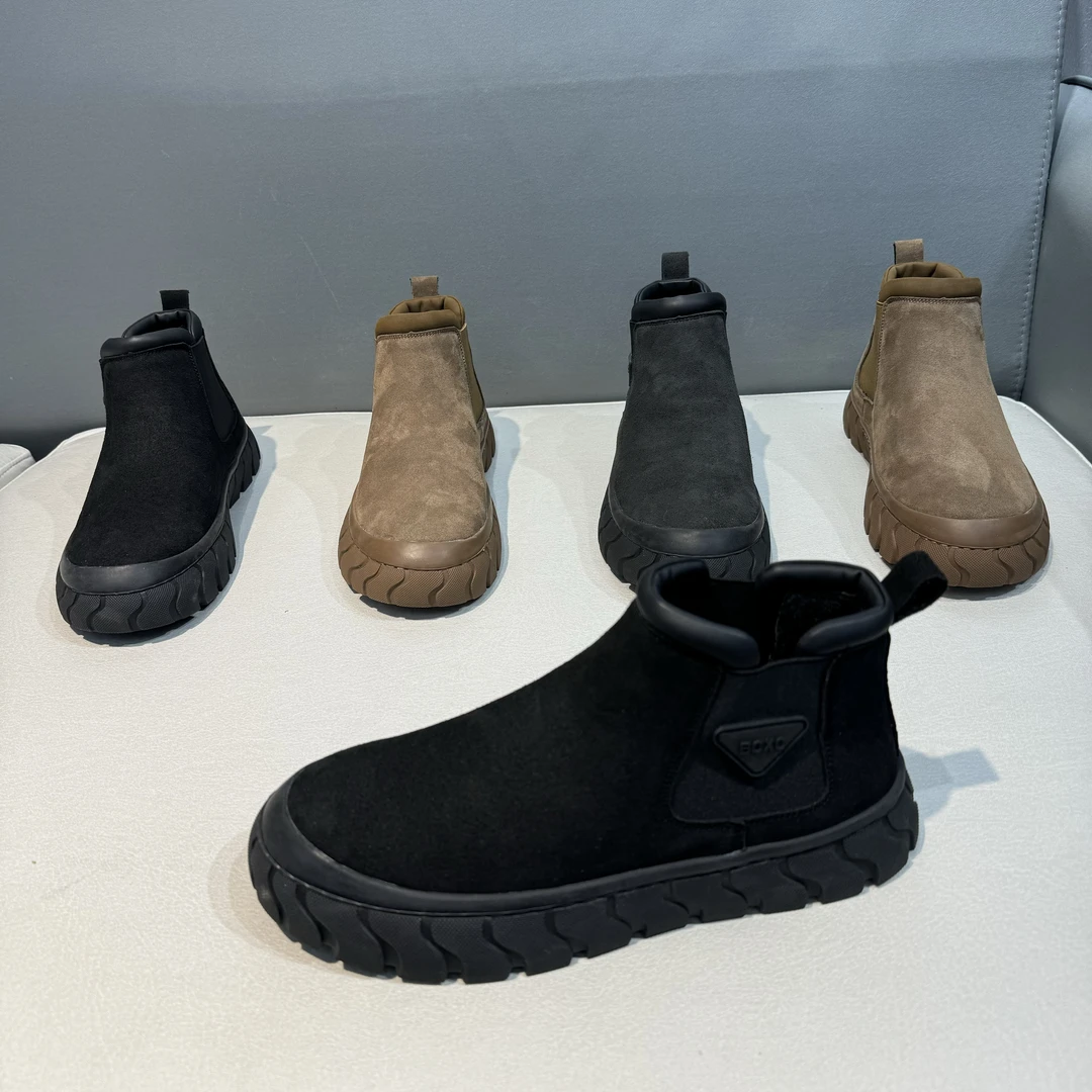 男士舒适透气B81883秋冬休闲复古时尚板鞋棉鞋