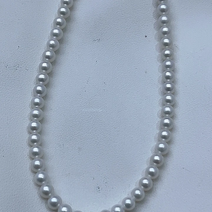 淡水珍珠颈饰银S925镶嵌鼻***?