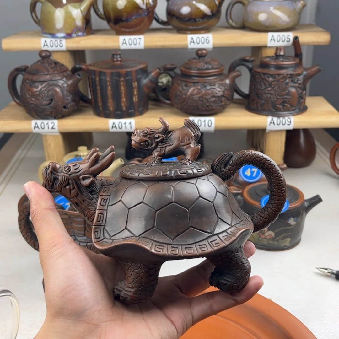 壶骑****界建水紫陶老手艺人全手工制作