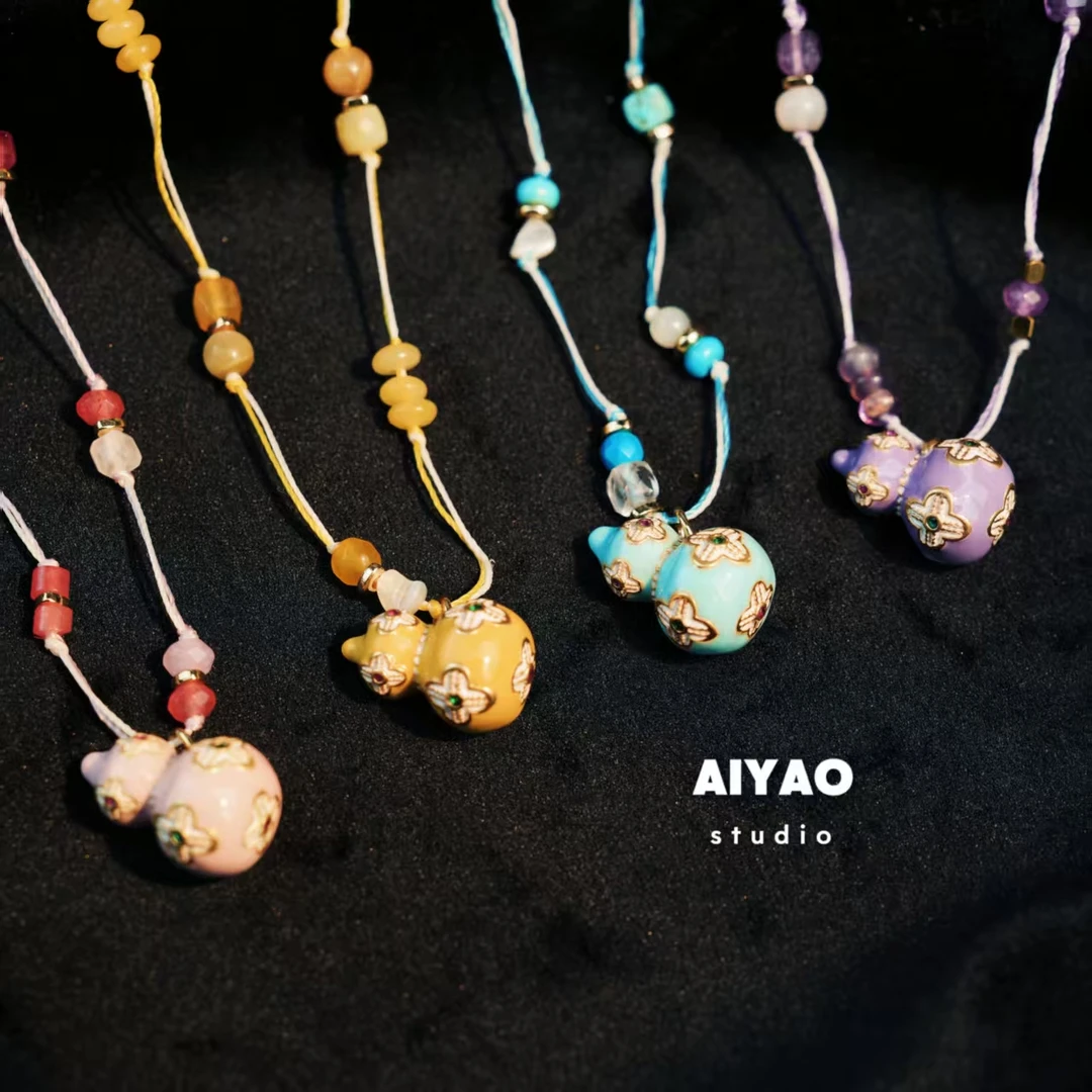 合金手链 【AIYAO】编绳葫芦项链B1