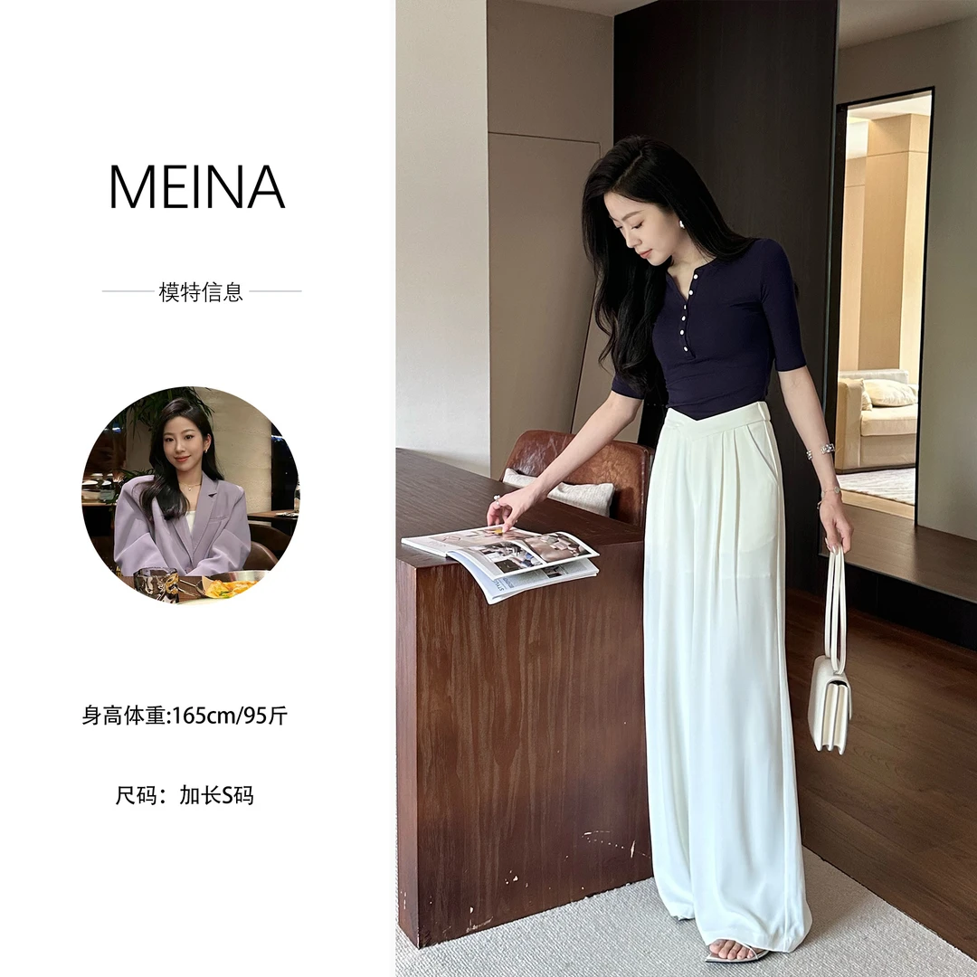 MEINA专属【自由旅途】春夏气质百搭高级感修身显瘦个2025新款上衣