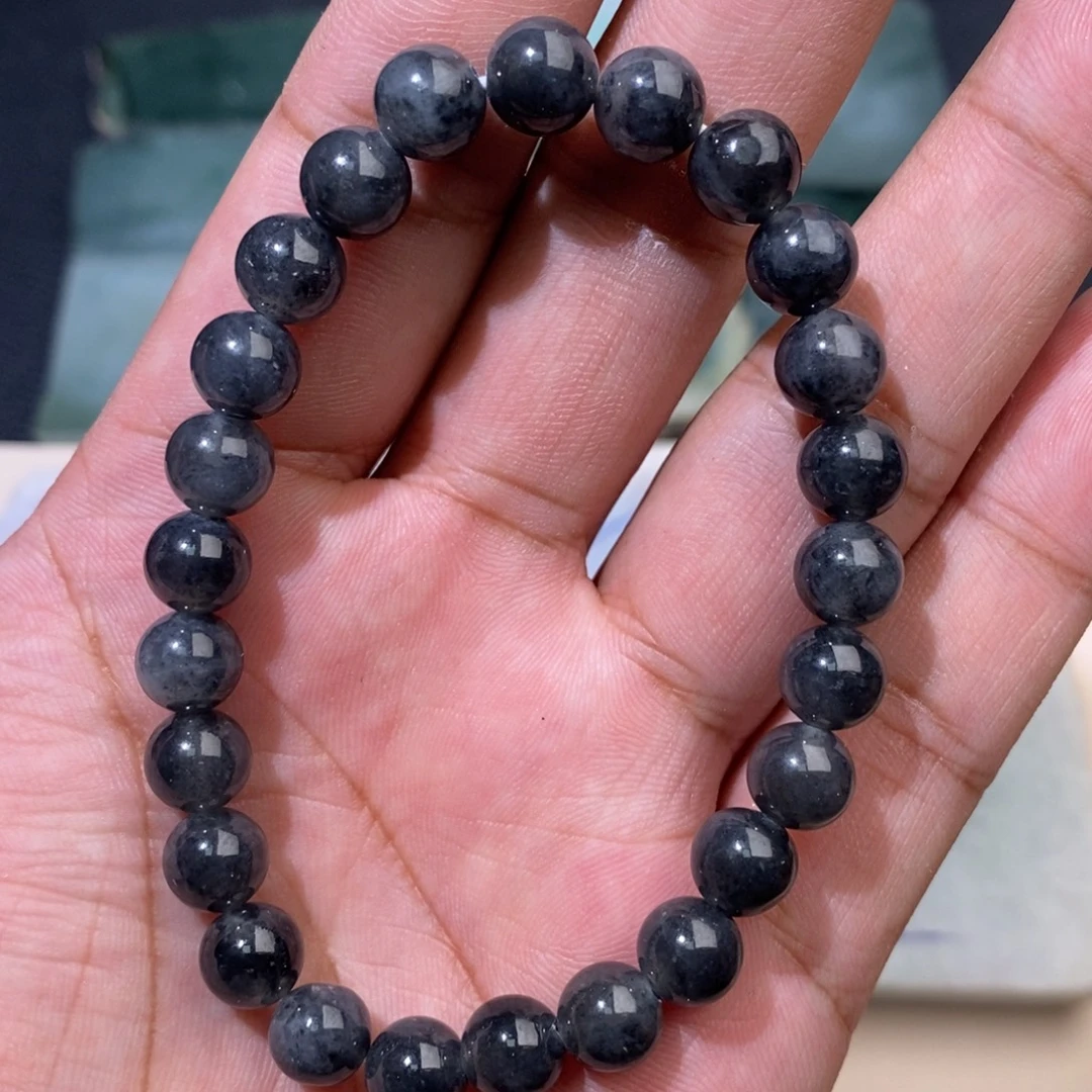 未镶嵌手链翡翠翡翠冰乌鸡手串卡8