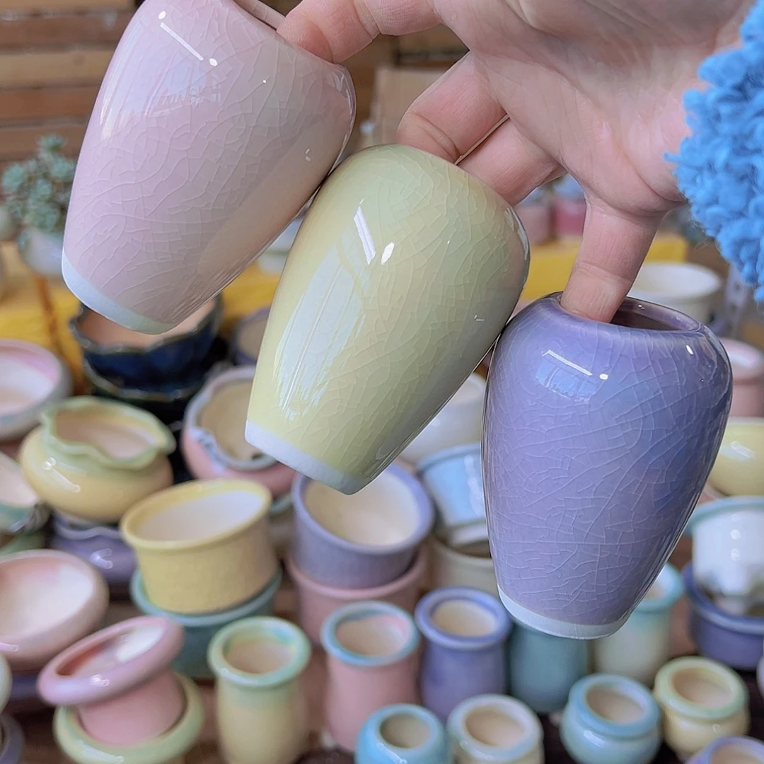 红陶陶瓷花盆当场满12包邮