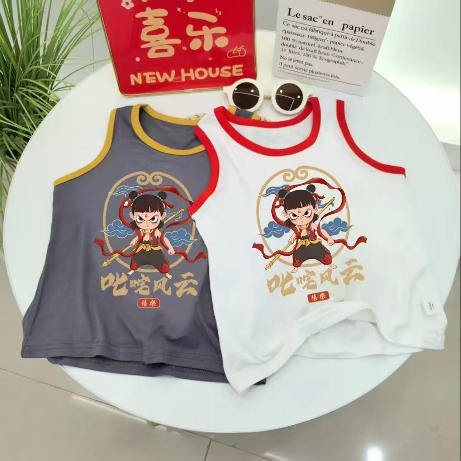 【2件装】男女童春夏哪吒背心莫代尔优可丝内穿打底贴身睡衣