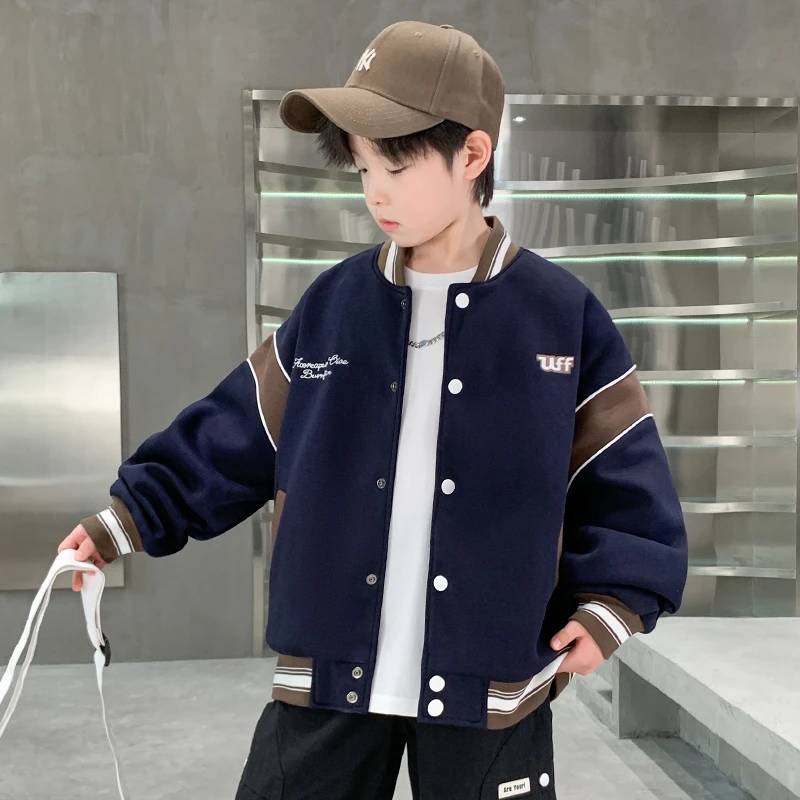 儿童装秋装棒球服男童短款外套夹克中大童时髦韩版炸街男孩上衣潮