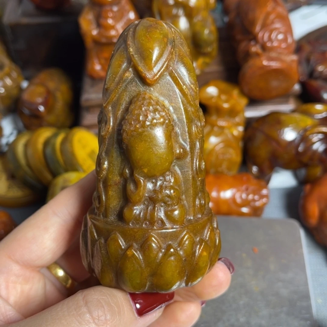 蛇纹石玉合金颈饰