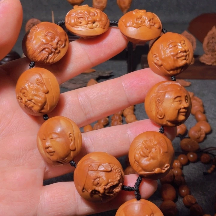 王***首橄榄核手串/手链手工制作工艺精湛