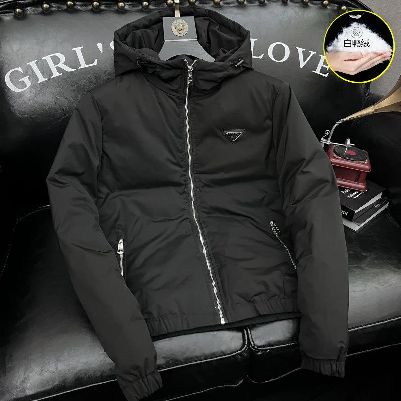 NOIENKAIRU尼因基鲁羽绒服男士连帽休闲简约加厚冬季保暖羽绒服