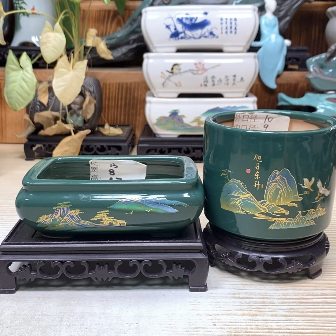 紫砂花盆陶瓷艺术花盆陶瓷