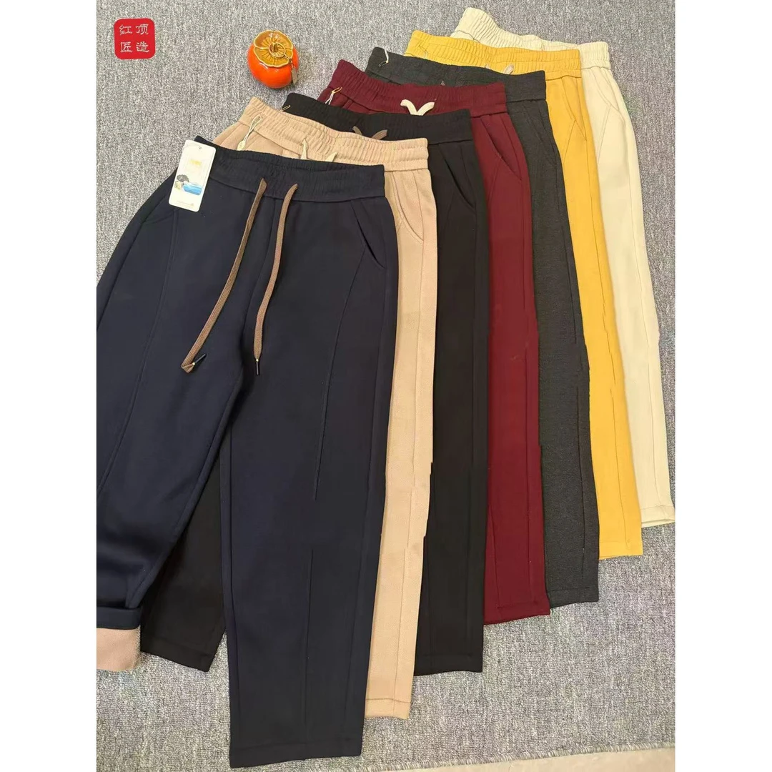 【加绒加厚】秋冬新款高腰显瘦弯刀裤女裤休闲百搭59396B