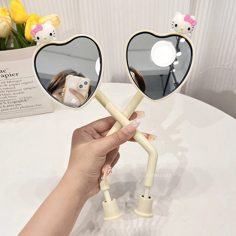 电动车后视镜高清大视野可爱卡通kt猫雅迪爱玛电瓶车倒车反光镜子