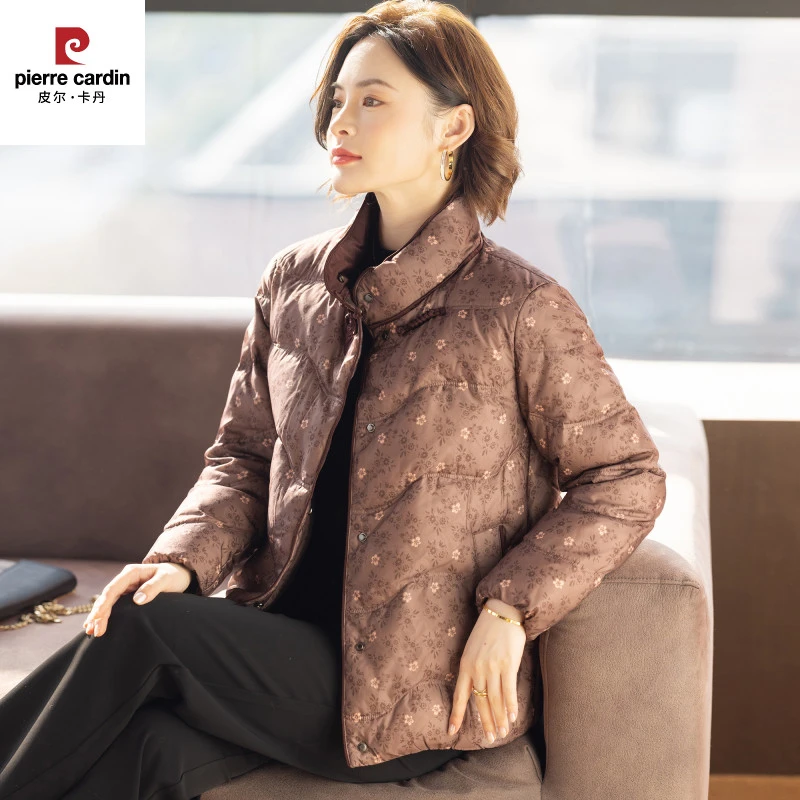 皮尔卡丹妈妈羽绒服洋气时尚冬装外套2025新款中老年人妇女加厚保