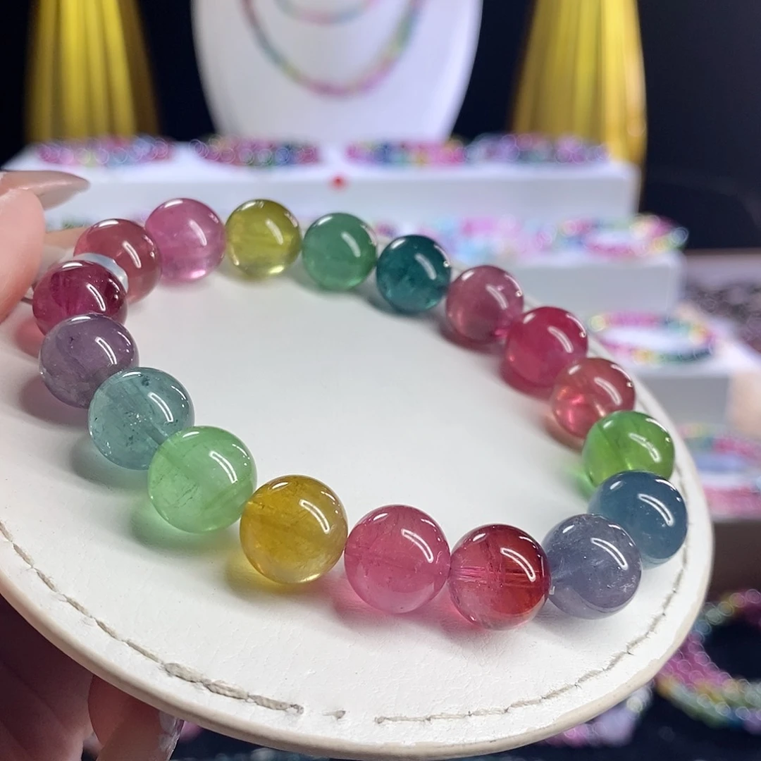 未镶嵌手链碧玺荧光色标