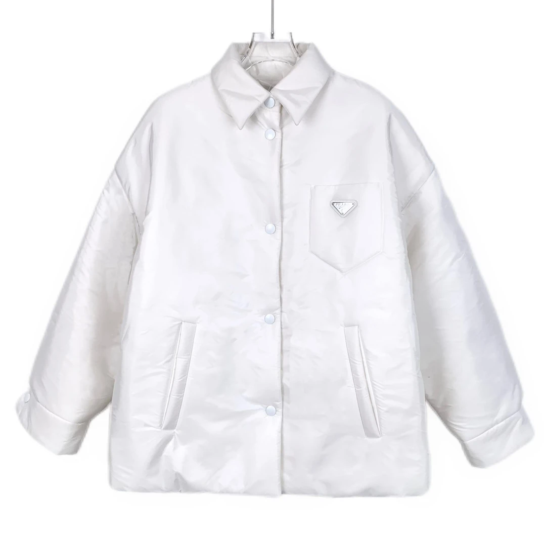 99新 Prada/普拉达  H14050  三角标翻领单排扣外套 36 XS码