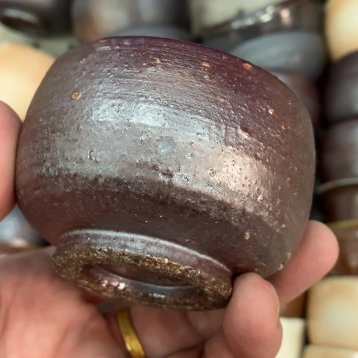 柴烧茶具茶杯大放漏