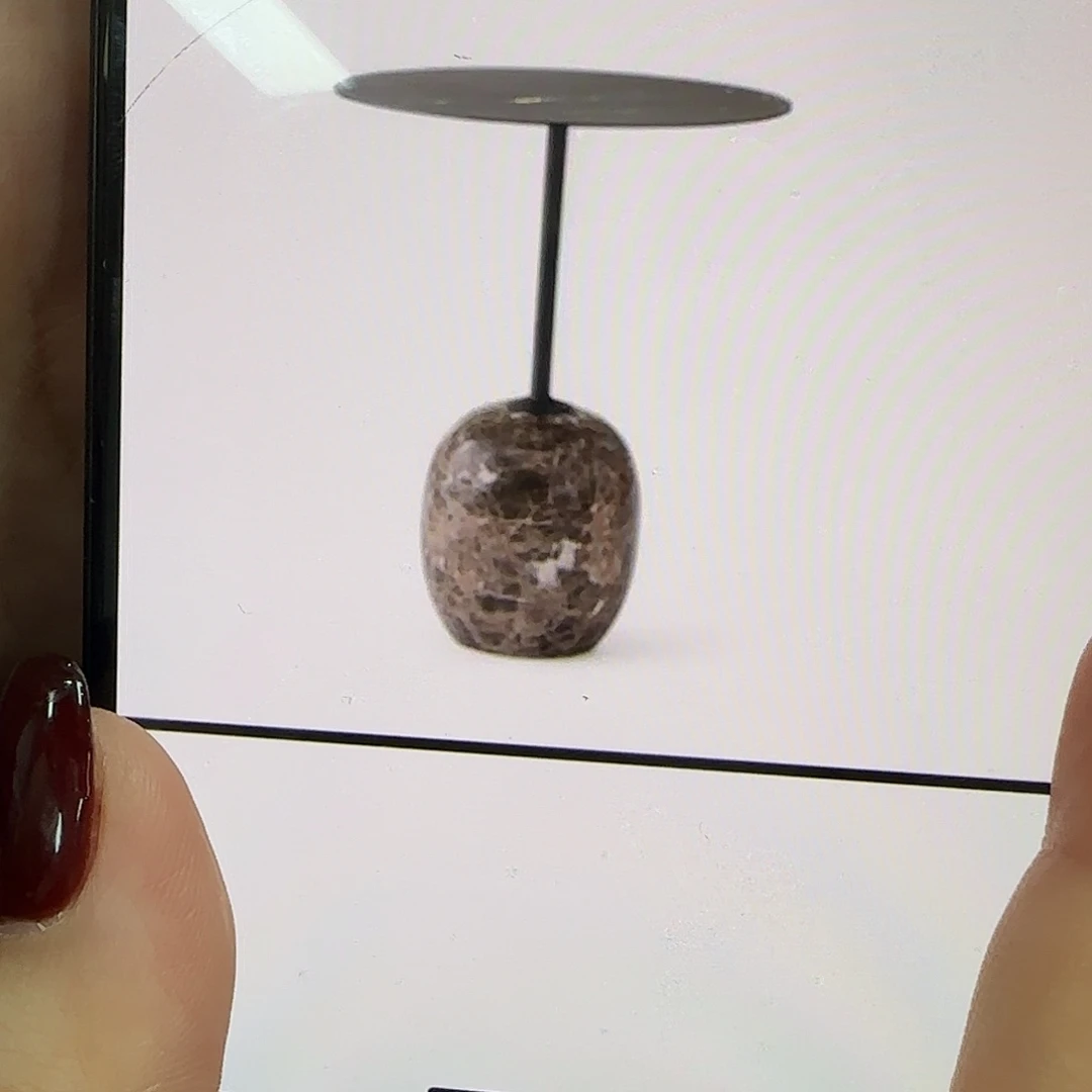 棉图册同款石头边几