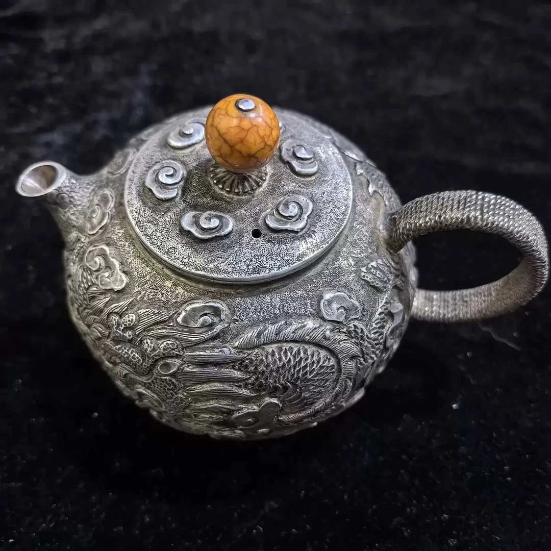 纯银龙壶茶壶酒壶精品