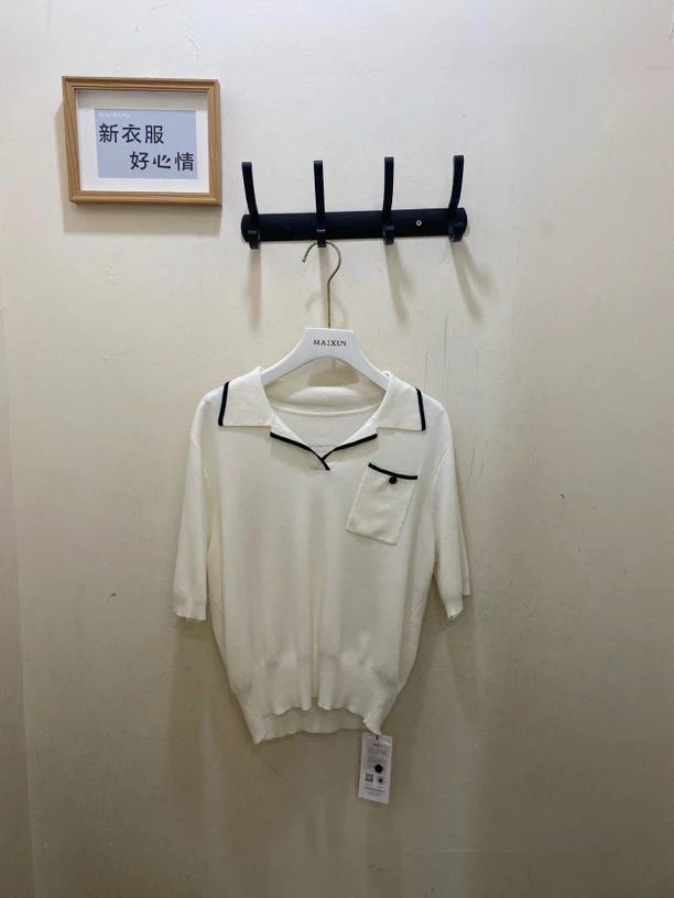 麦寻夏季新款针织衫短袖ztsds03b