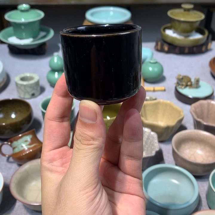 龙泉青瓷乌金釉扳指