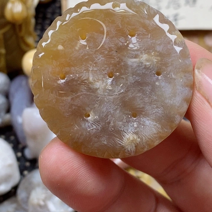颈饰未镶嵌硅化珊瑚（珊瑚玉）