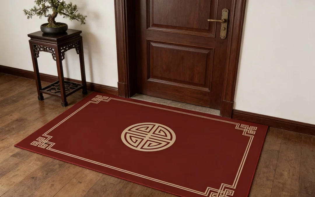 回纹新年款金钻绒入户门地毯吸水防滑加厚60x100