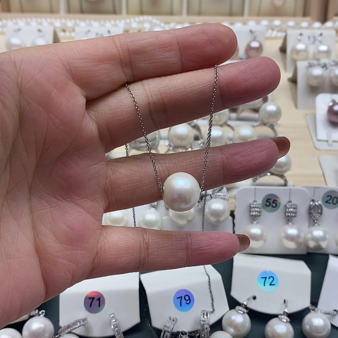 淡水珍珠颈饰银S925镶嵌