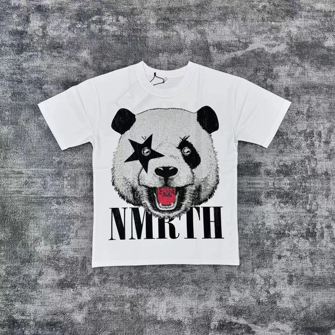 百搭潮牌时尚男士微阔熊猫短袖11813