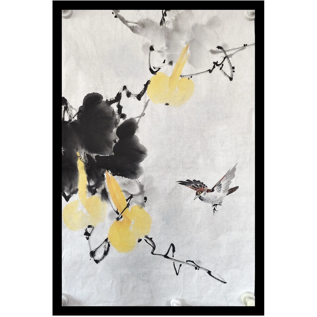 高老师花鸟作品宣纸