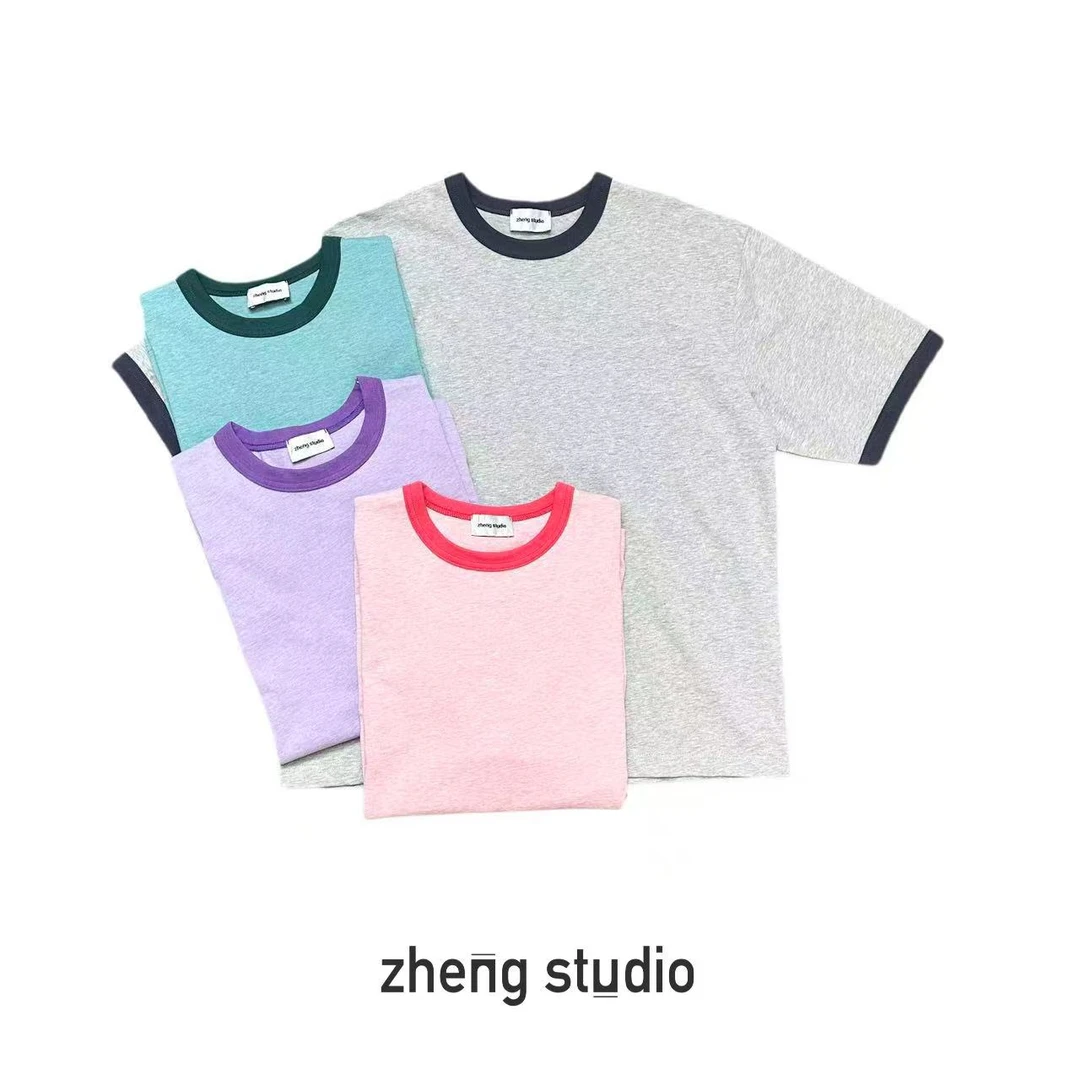 #9786 彩色撞色 短袖