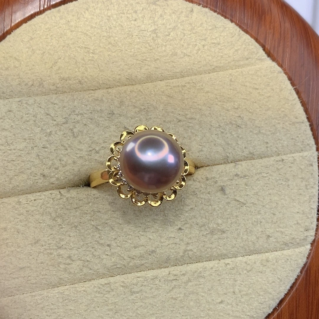 合金淡水珍珠戒指F
