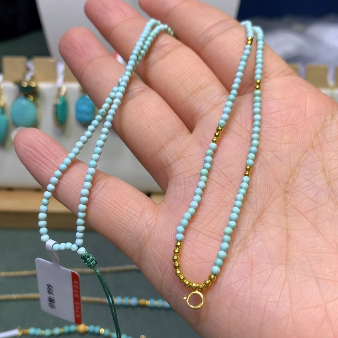 绿松石万能链18K金镶嵌