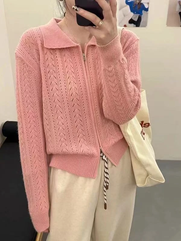 针织开衫毛衣外套女装秋冬外穿2025新款爆款欧货宽松上衣