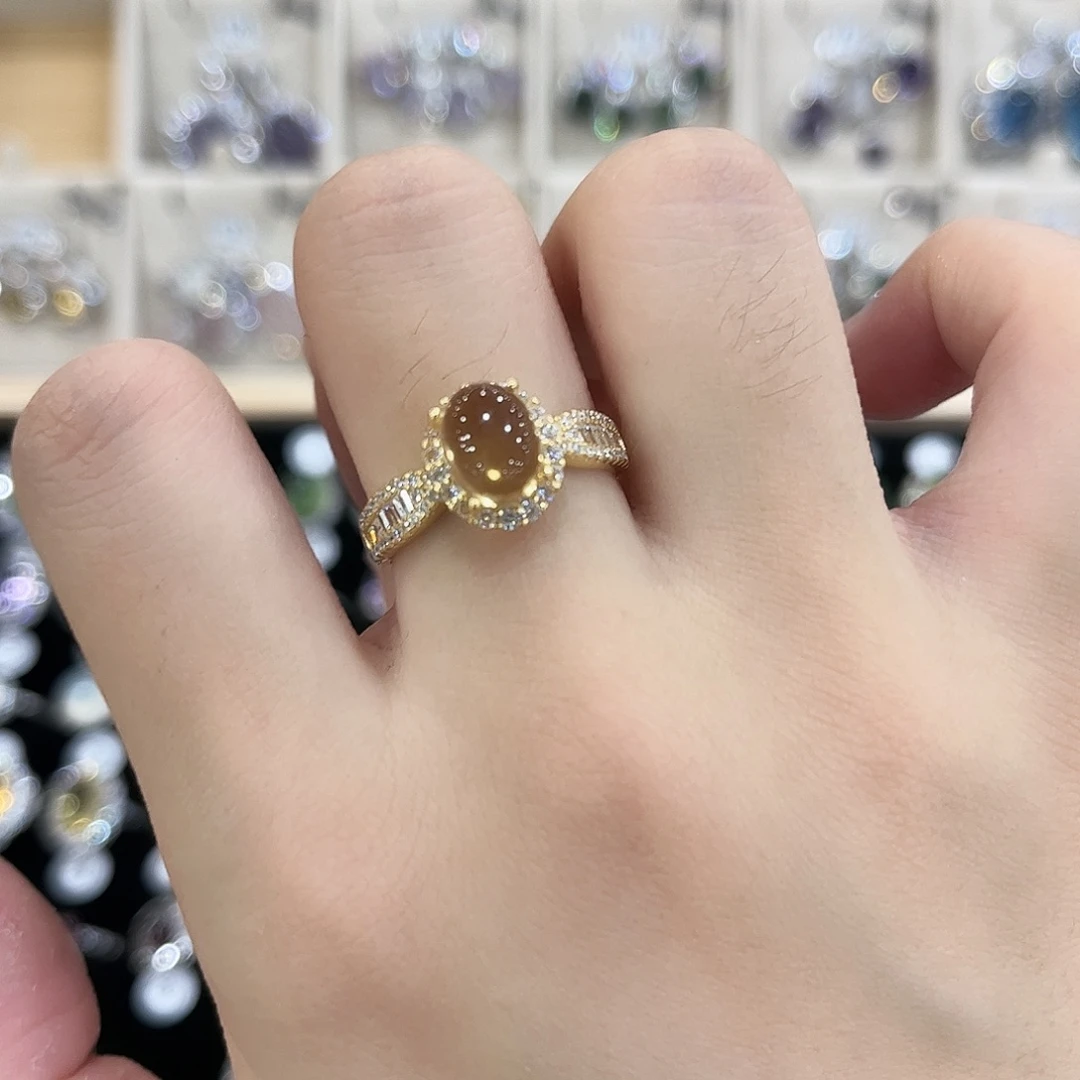 Z***戒指银S925镶嵌黄晶